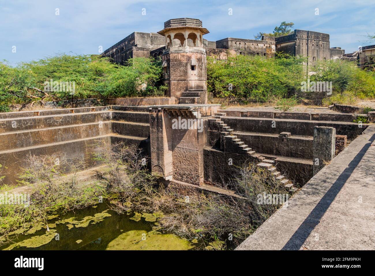 Schritt gut an Taragarh Fort in Bundi, Rajasthan Staat, Indien Stockfoto
