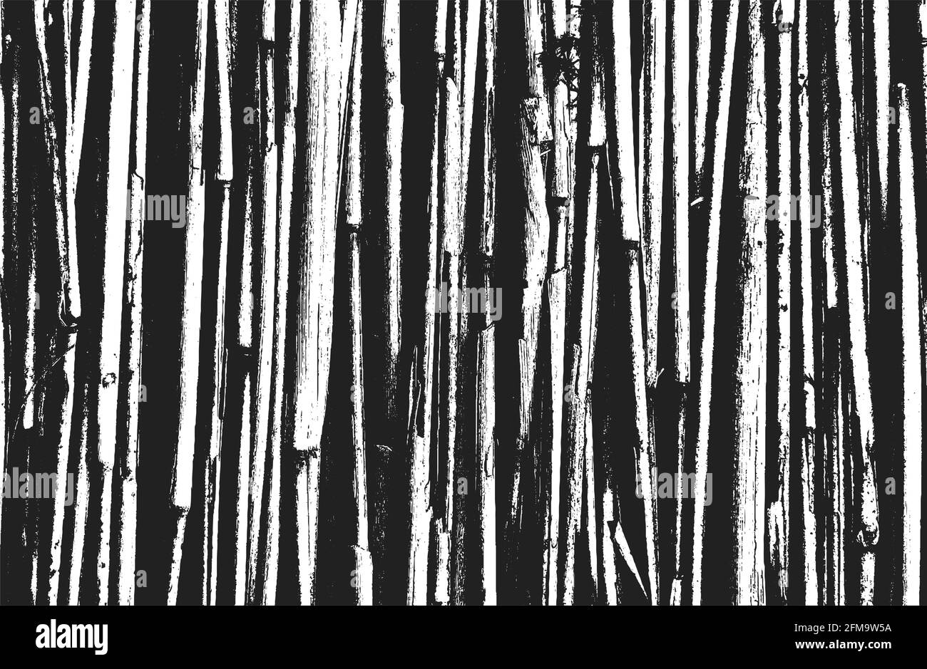 Verzweifelte Overlay Bambus, indische Rohrstruktur, Grunge Hintergrund. Abstrakte Halbton-Vektor-Illustration Stock Vektor