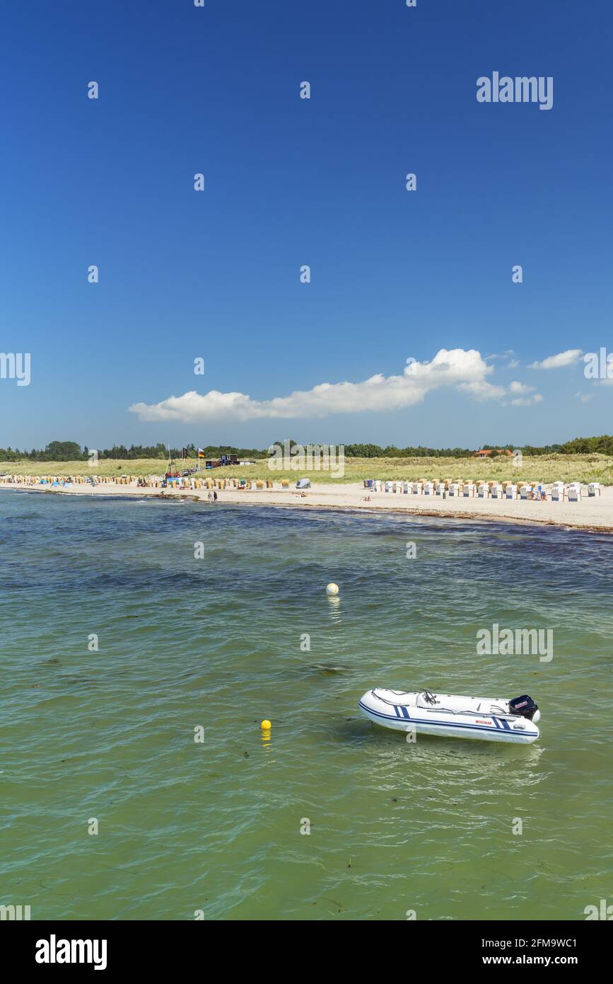 Strand am Weissenhäuser Strand, Hohwachter Bay, Schleswig-Holstein, Deutschland Stockfoto