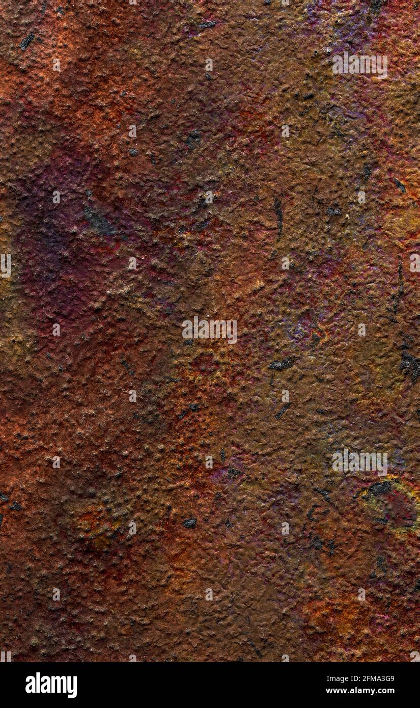 Schöne natürliche und rustikale Ton Hintergrund (Reihe von Kupfer-Oxid-Texturen  auf Keramik). Ocker, erdig, rot, magenta, gelb, Grüne und blaue Farben  Stockfotografie - Alamy