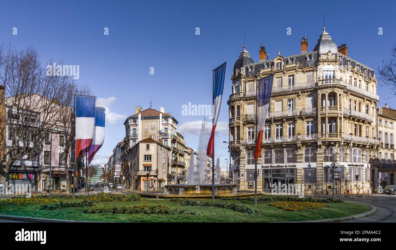 Place de la Victoire in Béziers. Älteste Stadt in Frankreich. Stockfoto