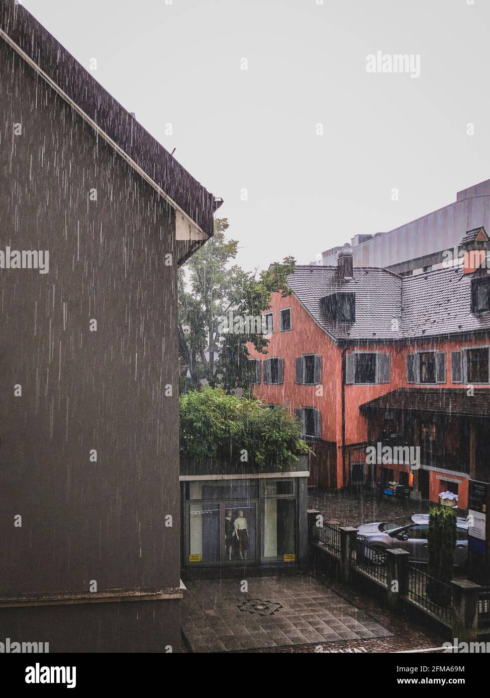 Bodensee, Regen, Stadt, Konstanz, Baden-Württemberg, Deutschland Stockfoto