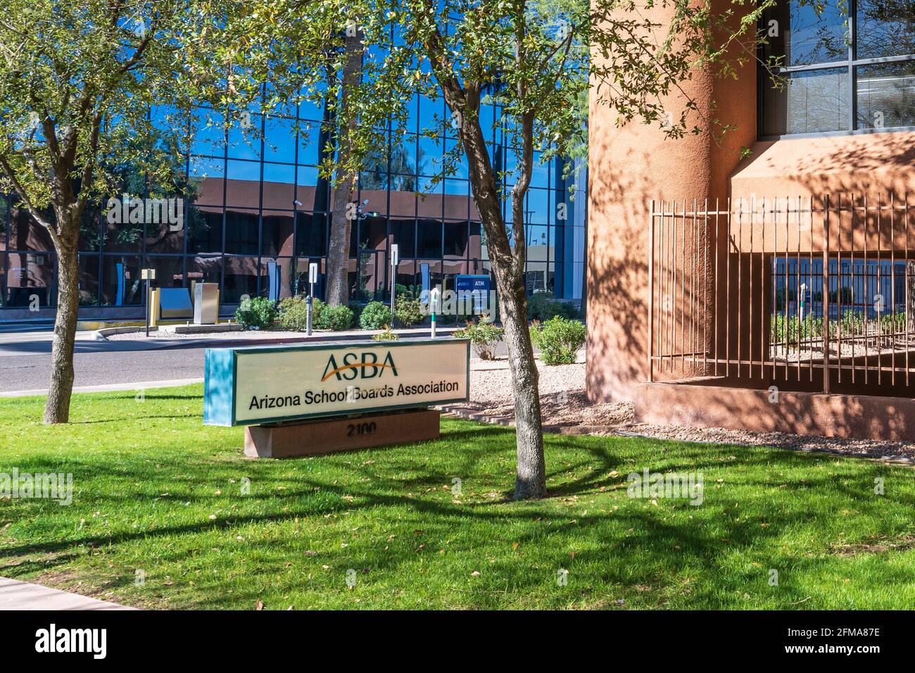 Phoenix, AZ - 20. März 2021: Die Arizona School Boards Association ist eine private, gemeinnützige, überparteiliche Organisation. Stockfoto