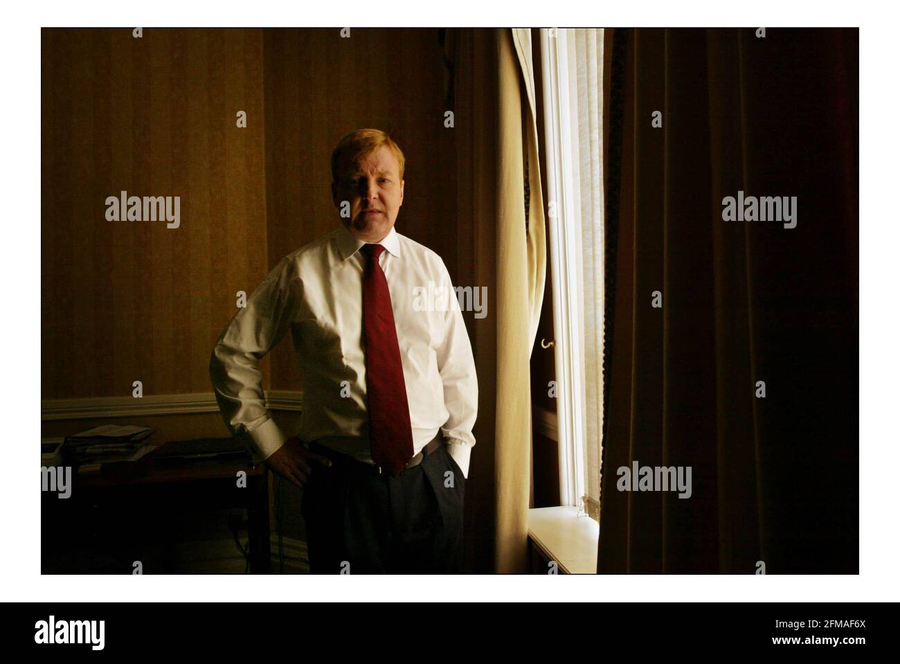 Charles Kennedy Porträt im Imperial Hotel in Blackpool während Die Liberaldemokraten-Konferenz 2005.pic David Sandison 20 September 2005 Stockfoto