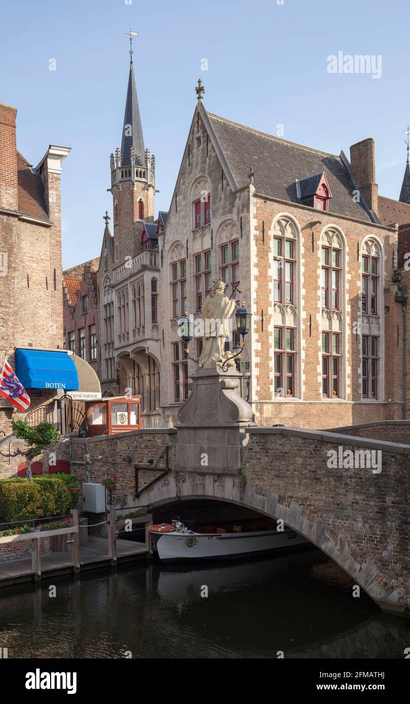 De Dijver, historische Altstadt, Brügge, Belgien Stockfoto