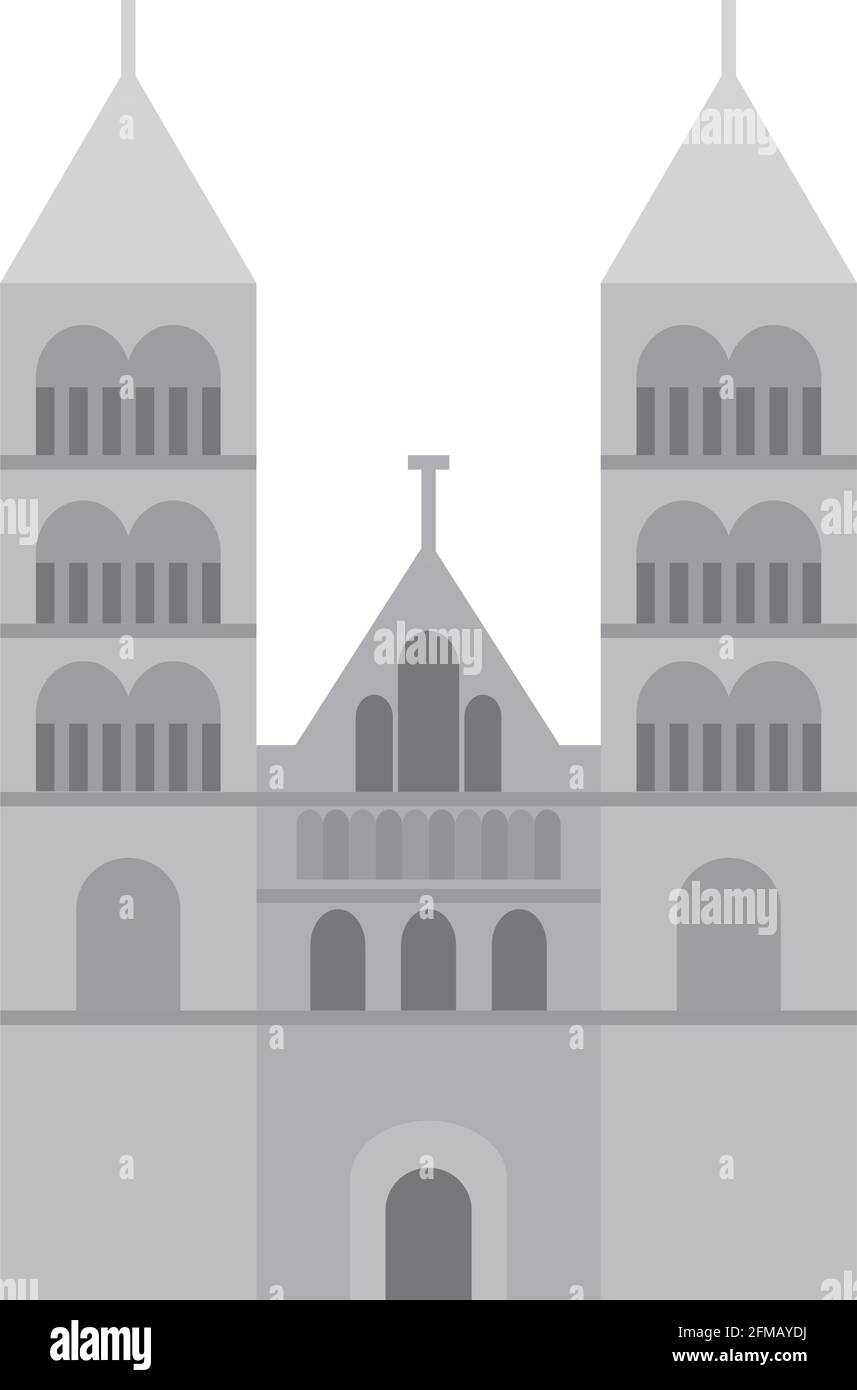 lund Kathedrale Ikone auf dem Hintergrund Stock Vektor