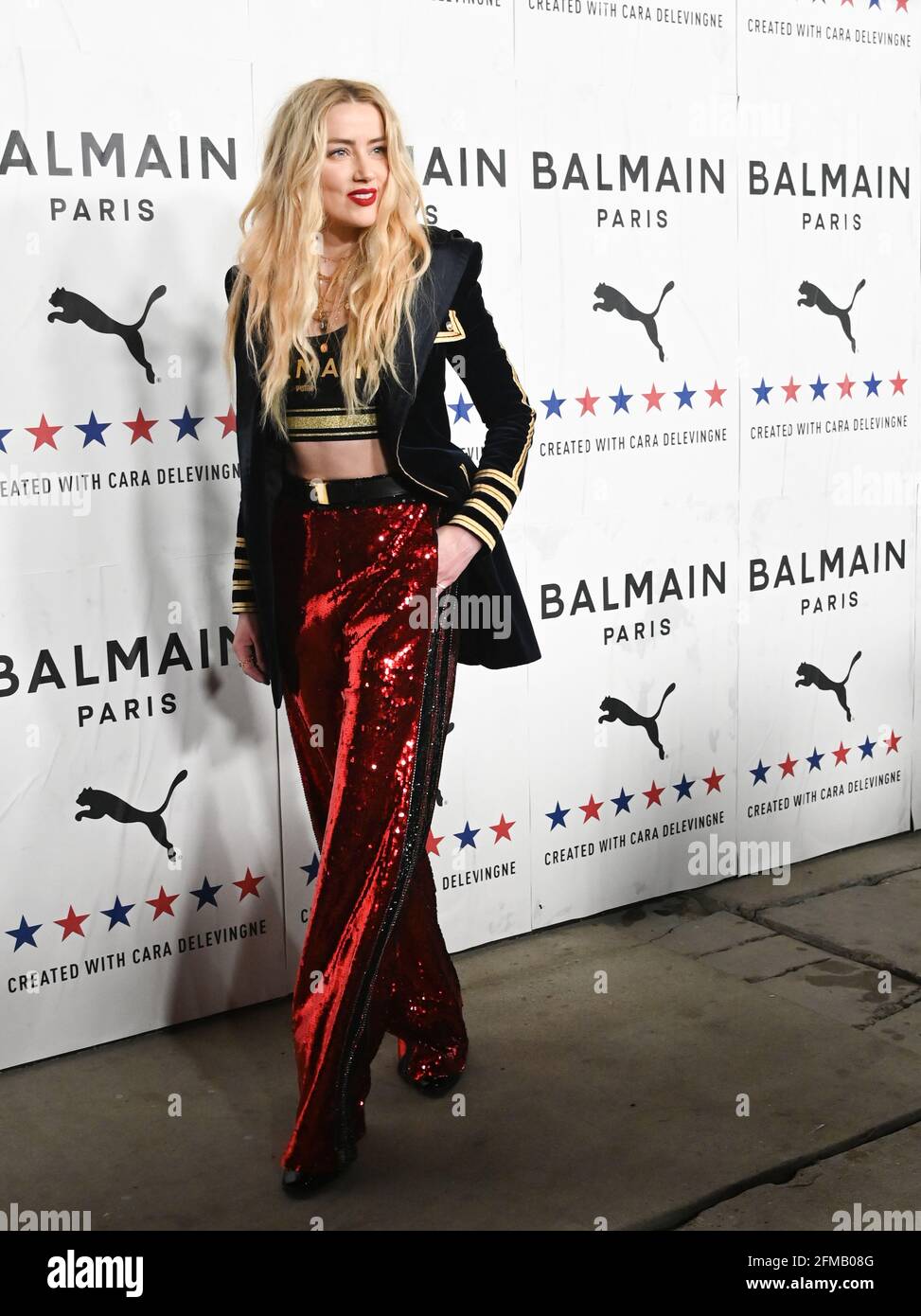 Start der Zusammenarbeit von Puma X Balmain, die von Cara Delevingne und Olivier Rousteing erstellt wurde, die am Donnerstag, den 21. November 2019, in den Milk Studios in Los Angeles stattfand. Jennifer Graylock-Graylock.com Stockfoto
