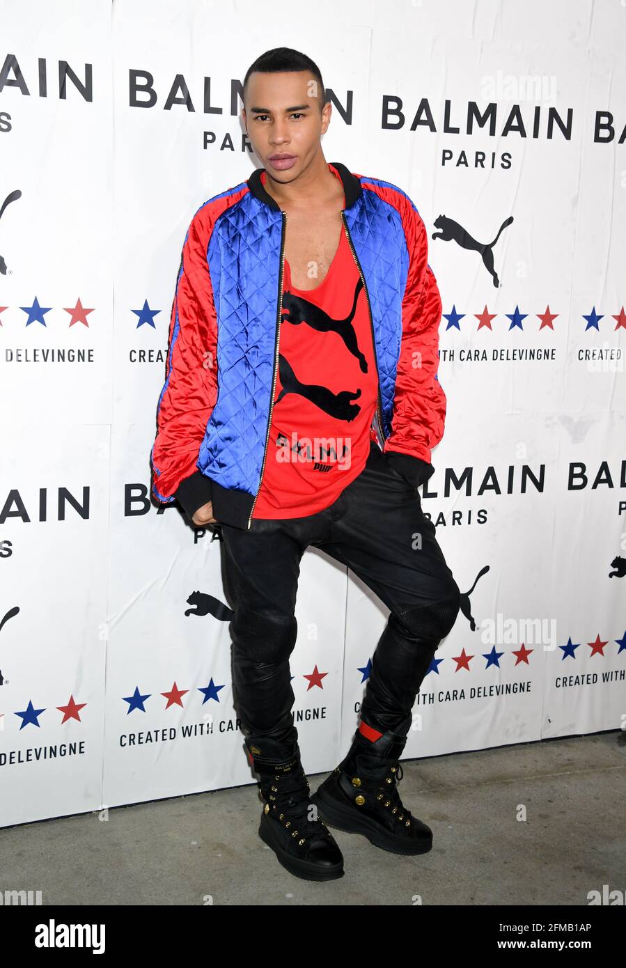 Start der Zusammenarbeit von Puma X Balmain, die von Cara Delevingne und Olivier Rousteing erstellt wurde, die am Donnerstag, den 21. November 2019, in den Milk Studios in Los Angeles stattfand. Jennifer Graylock-Graylock.com Stockfoto
