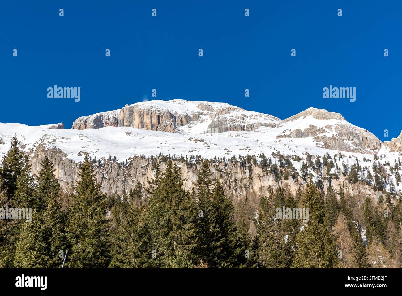 Skihang Vallon, Piz da Lech, 2, 911 m, Campolongo-Pass, Arabba, Corvara, Sellagruppe, Südtirol, Südtirol, Dolomiten, Italien, Europa Stockfoto