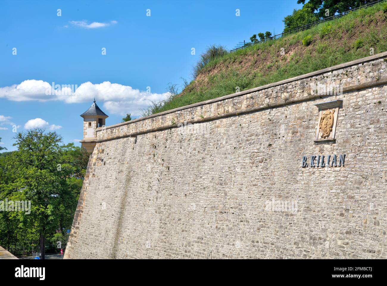 Bastion Kilian, Zitadelle Petersberg, Festung Petersberg, Sommer, Erfurt, Thüringen, Deutschland, Europa Stockfoto