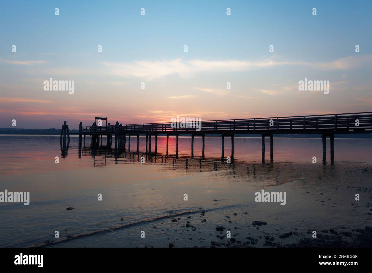 Breitbrunn Dampfbrücke am Ammersee Stockfoto