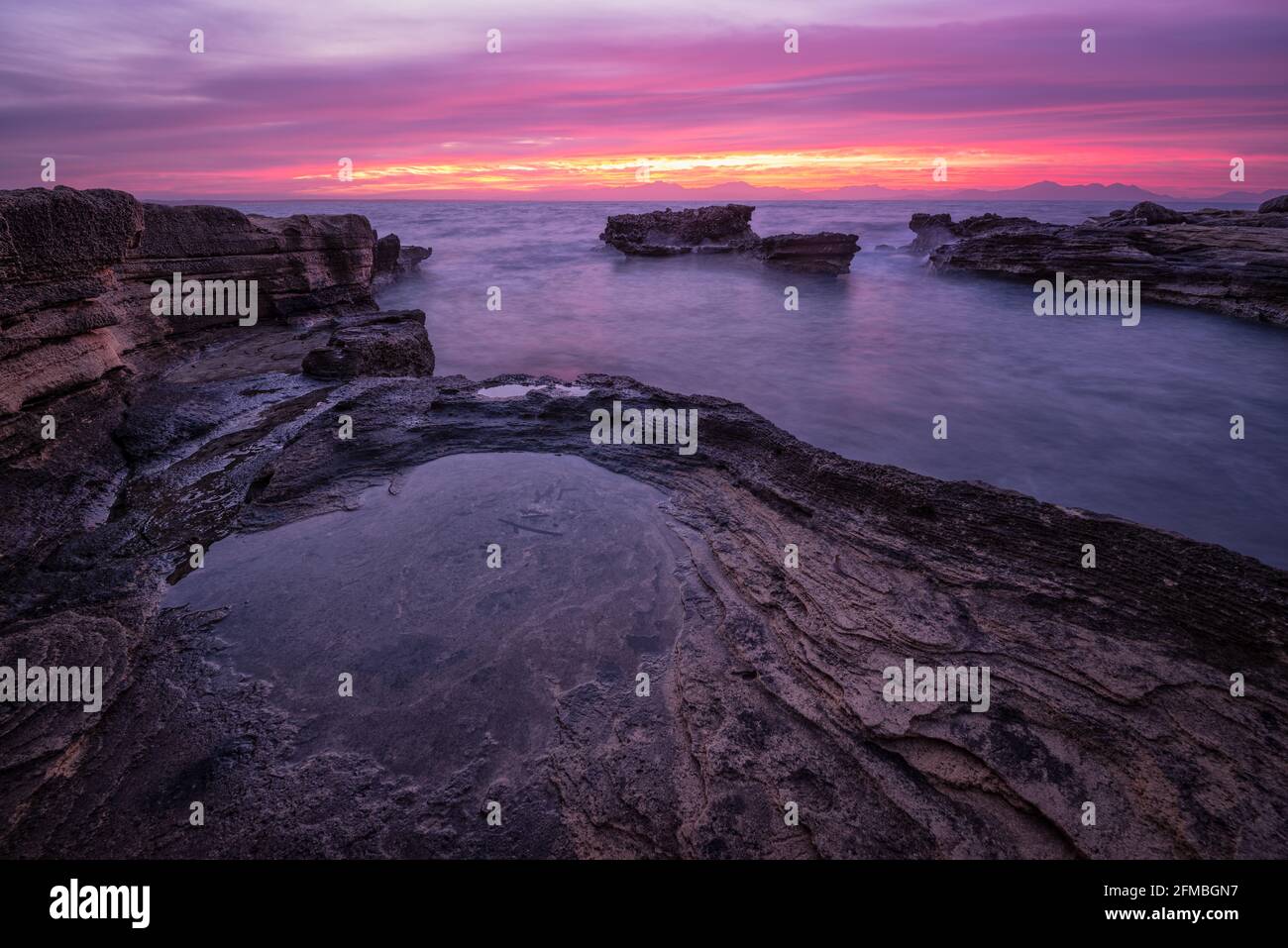 Spanien, Balearen, Mallorca, Platja des Caló Stockfoto