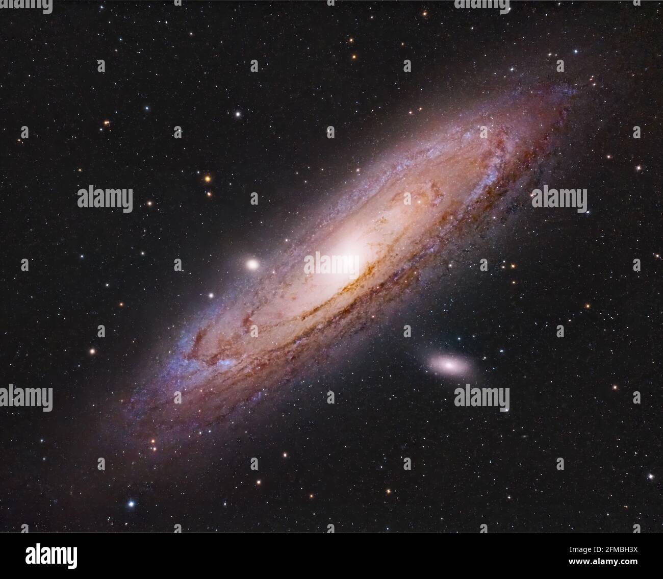 Deep-Sky-Bild aus unserer Nachbargalaxie Andromeda. Stockfoto