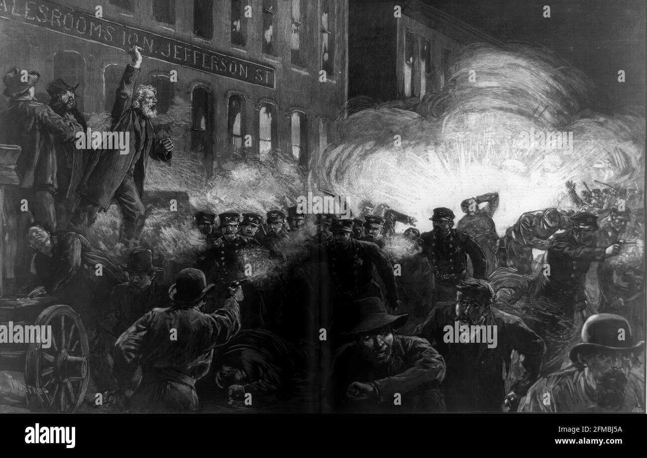 Haymarket Riot. Die Haymarket-Affäre war die Folge eines Bombenanschlags,  der auf einer Arbeiterdemonstration am 4. Mai 1886 auf dem Haymarket Square  in Chicago stattfand. Es begann als friedliche Kundgebung zur Unterstützung  von