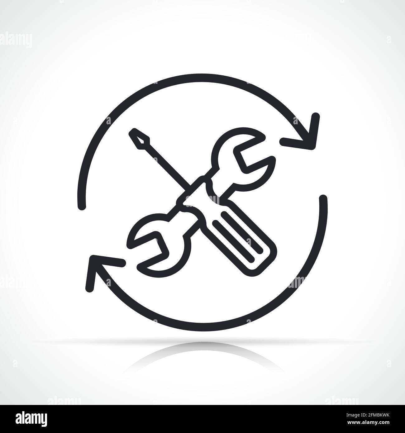 Spanner icon vector vectors Stock-Vektorgrafiken kaufen - Alamy