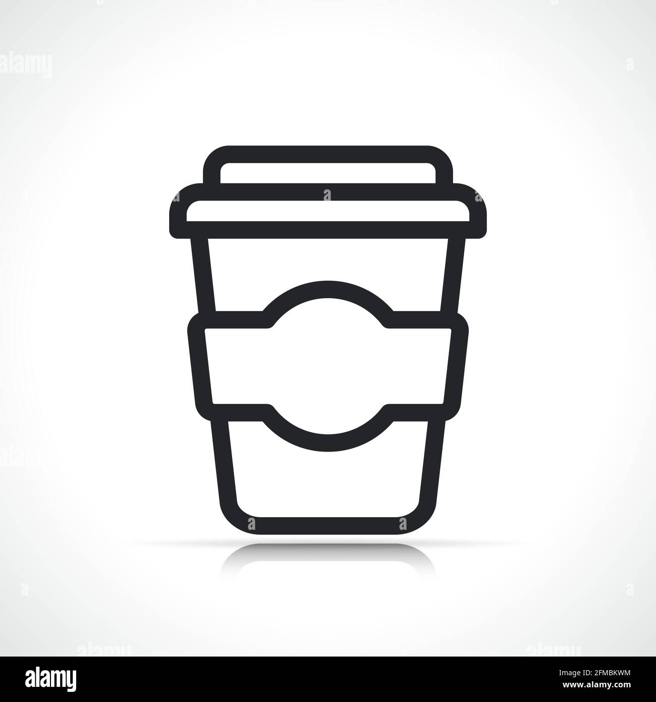 Coffee Drink Line Icon isoliertes flaches Design Stock Vektor