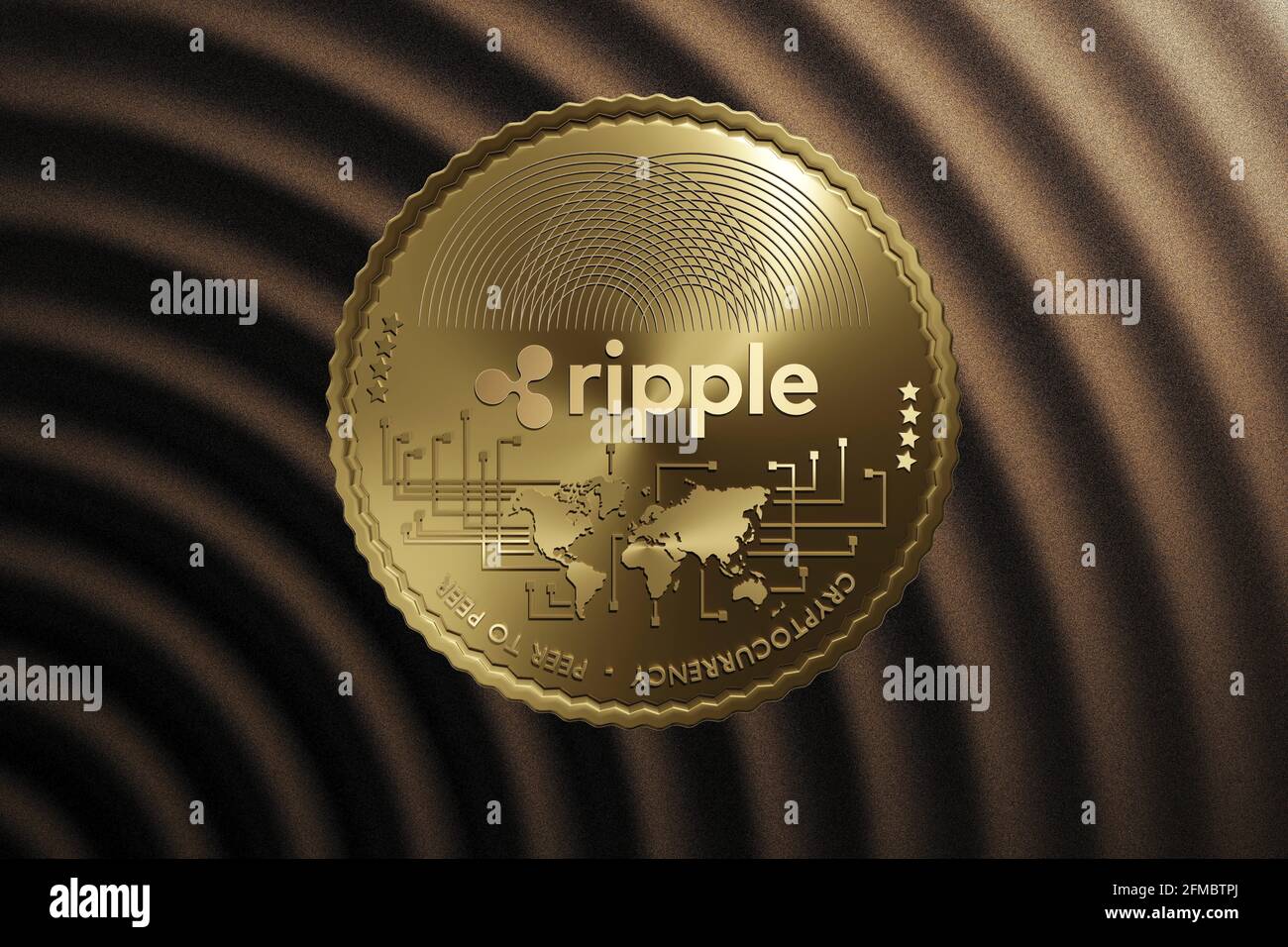 Ripple XRP Kryptowährung, konzeptionelle Illustration Stockfoto