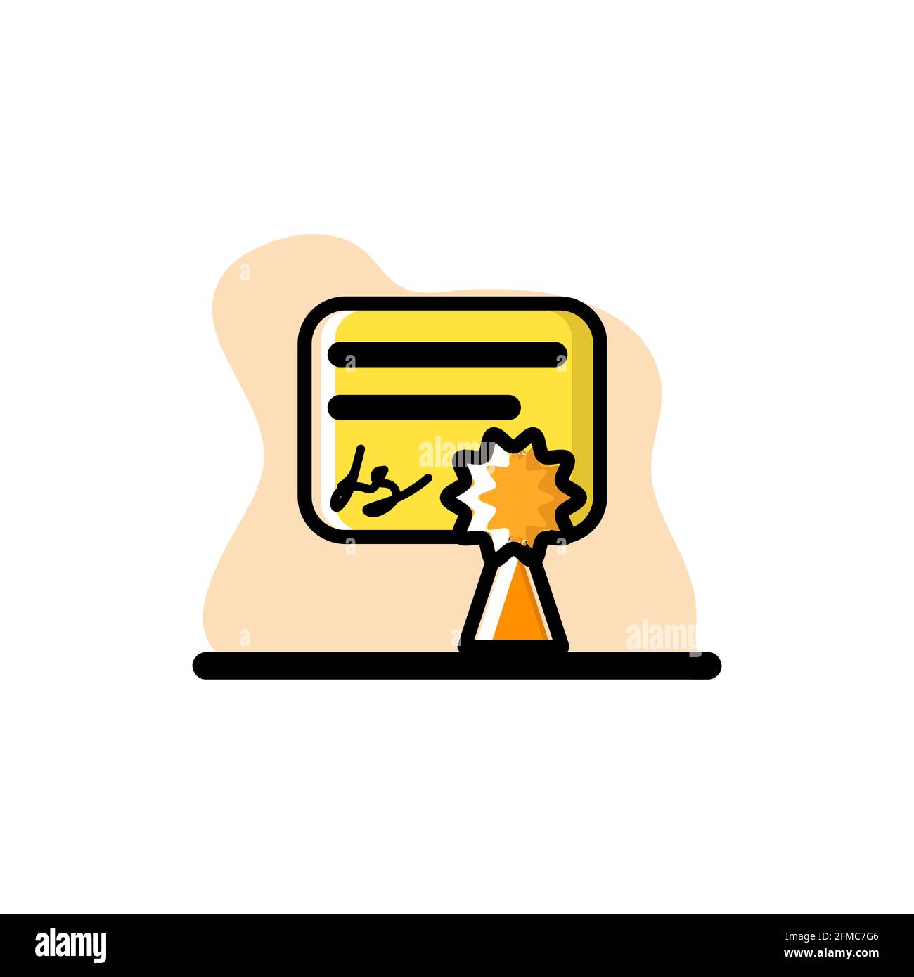 Award Certificate Vector Icon Konzeptdesign Illustration eps10 Stock Vektor