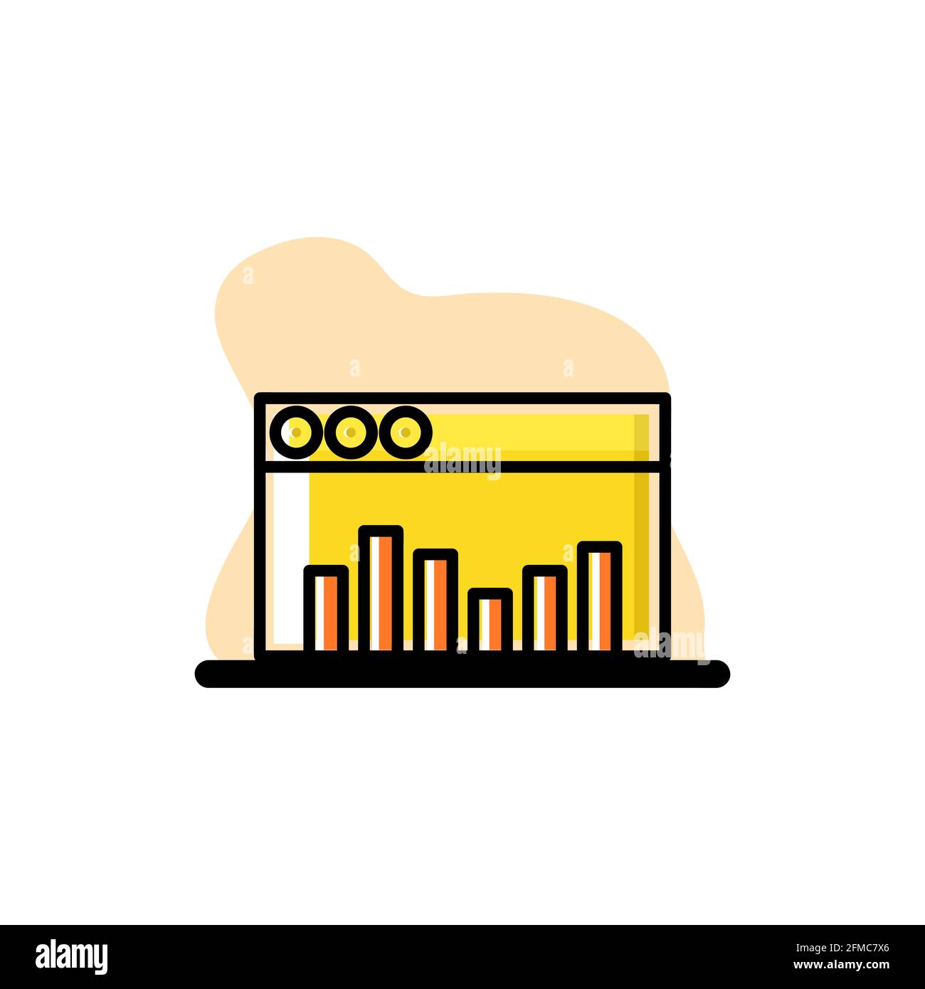 Dashboard Chart Icon Konzeptgrafik Illustration Design eps10 Stock Vektor