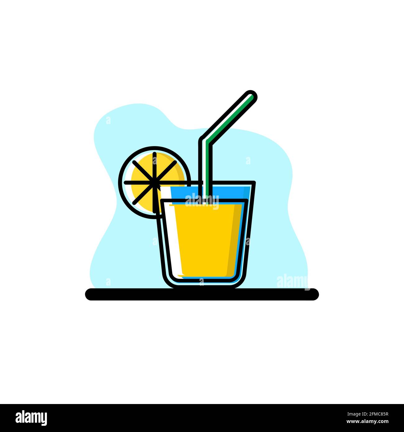 Orange Juice Icon Design Illustration Design eps10 Stock Vektor