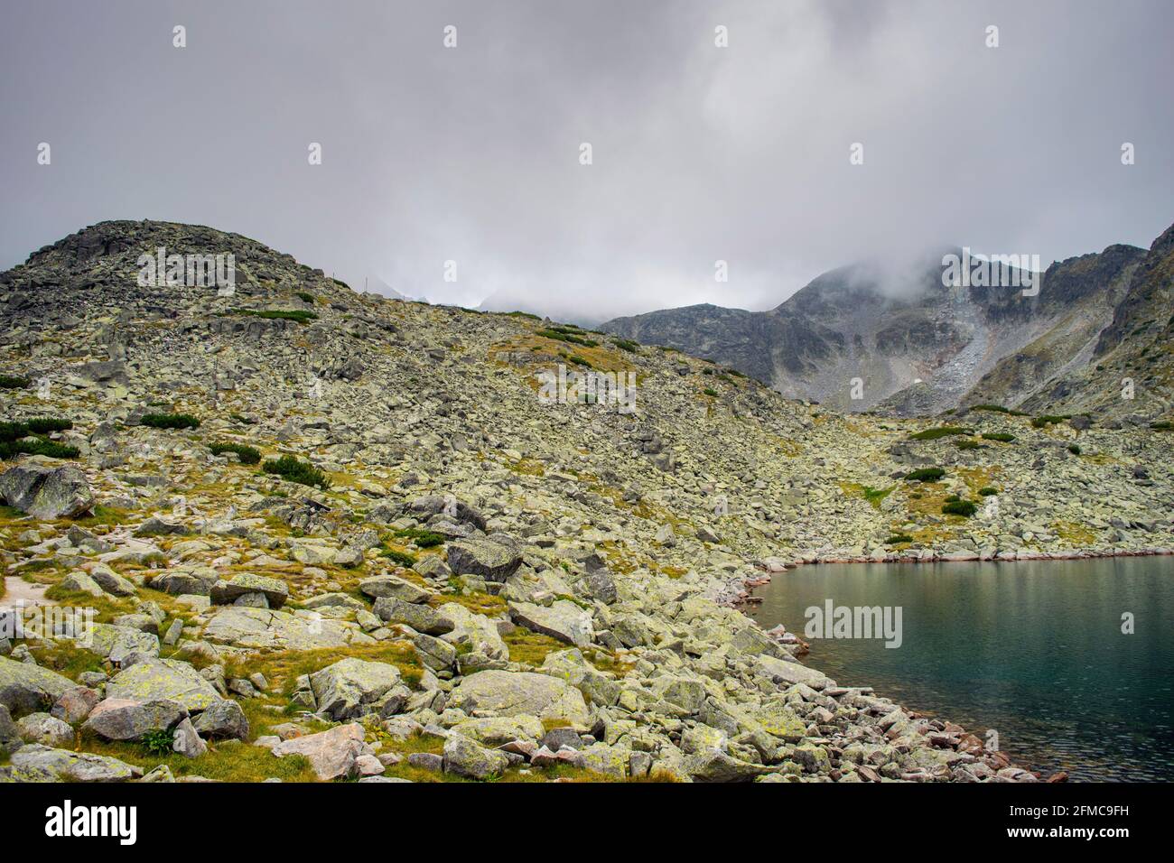 Schöne Landschaft bei Musala, Seen, Rila, Bulgarien Stockfoto