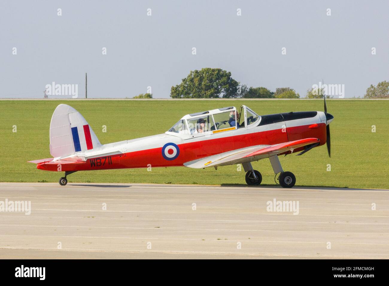 Ein Flugzeug auf dem Flugplatz Sywell, Northamptonshire Stockfoto