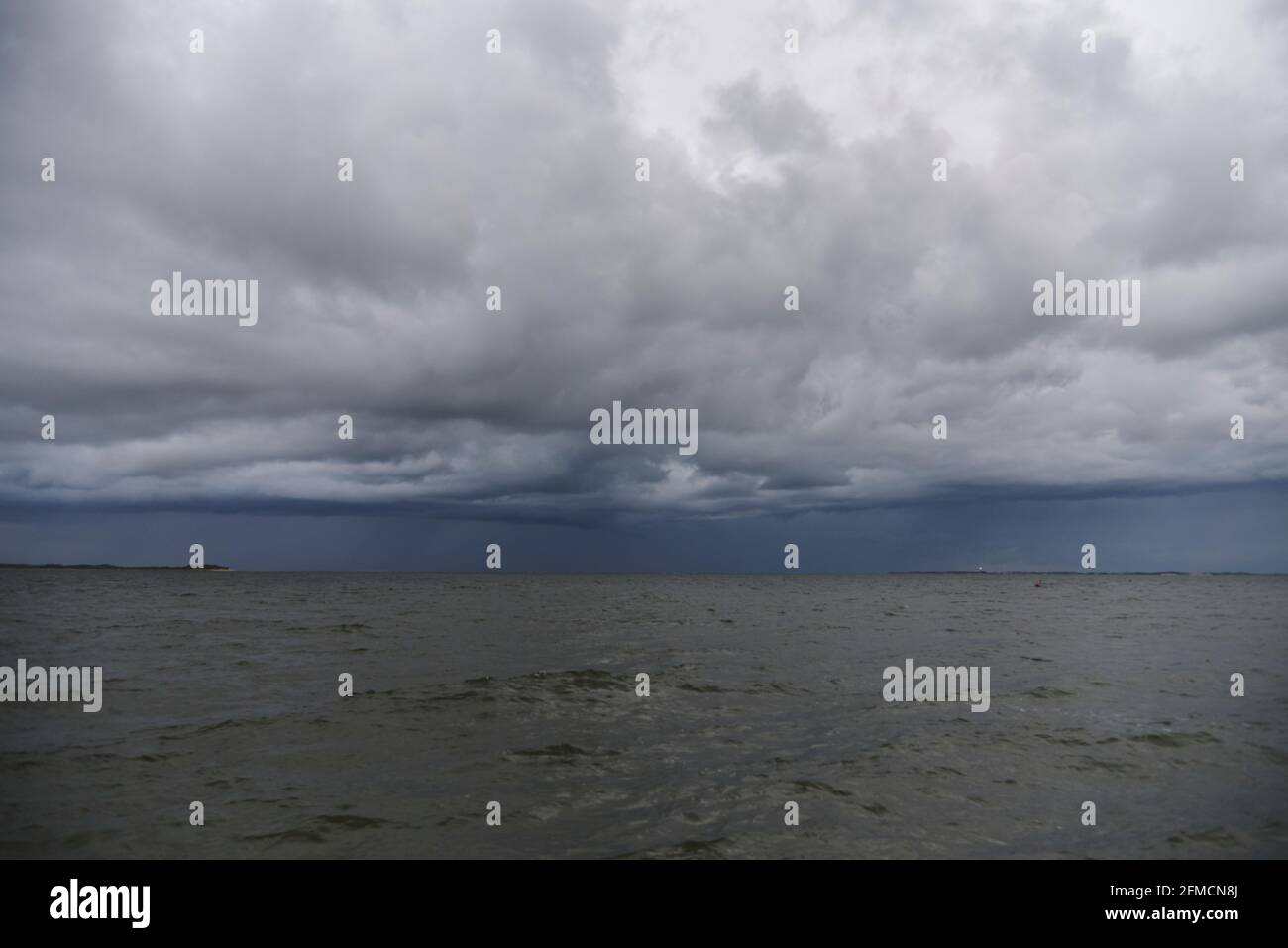 Erfassung des Sturms über der Nordsee auf der Insel Föhr Stockfoto