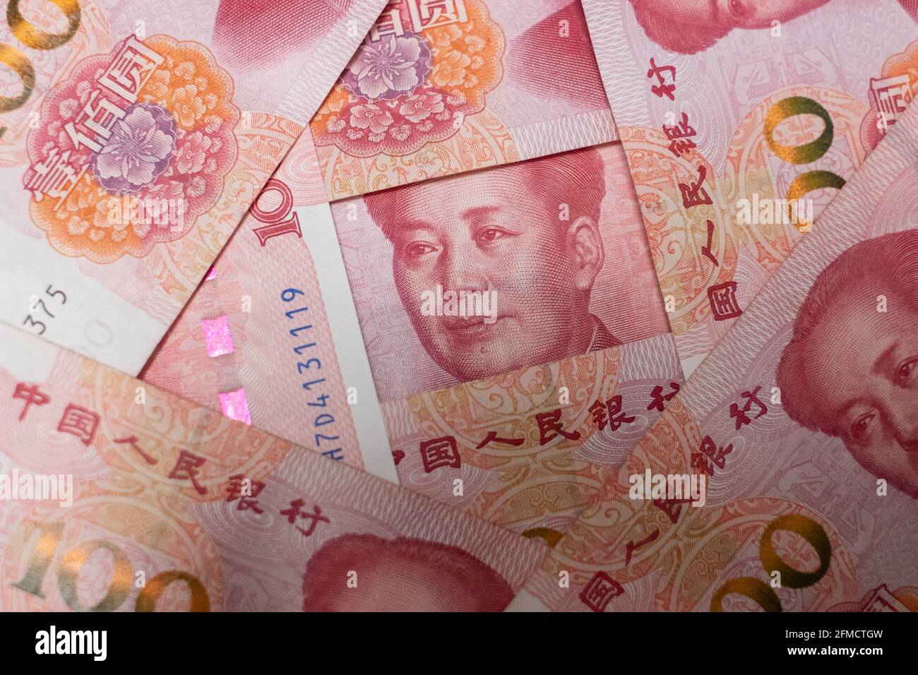 Chinesisches Finanzsystem. Einkommens- und Zahlungskonzept Stockfoto