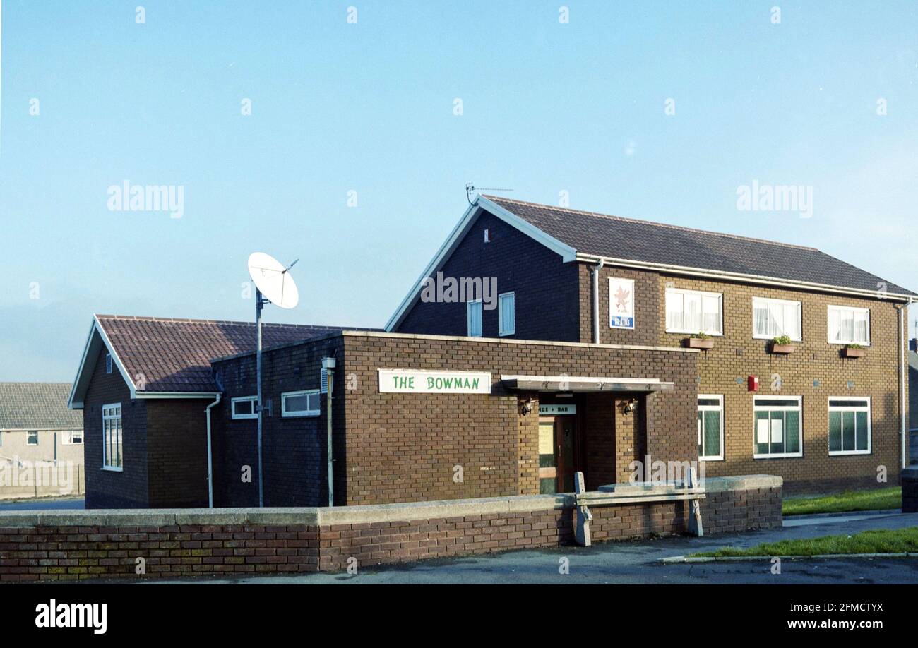 The Bowman Pub, Beddau, nr. Llanrisant, Südwales Stockfoto