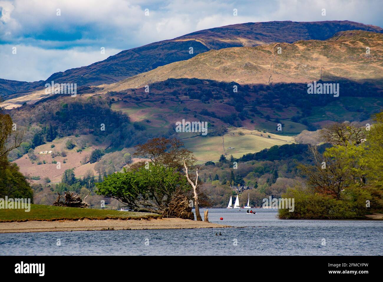 Blick auf Lake Windermere, Lake District National Park, Cumbria. VEREINIGTES KÖNIGREICH Stockfoto