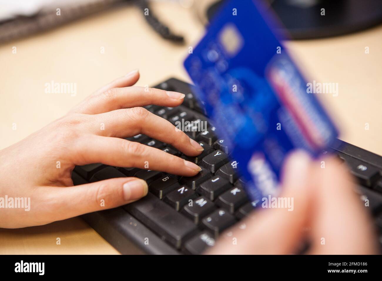 Online-Kreditkartenkauf Stockfoto