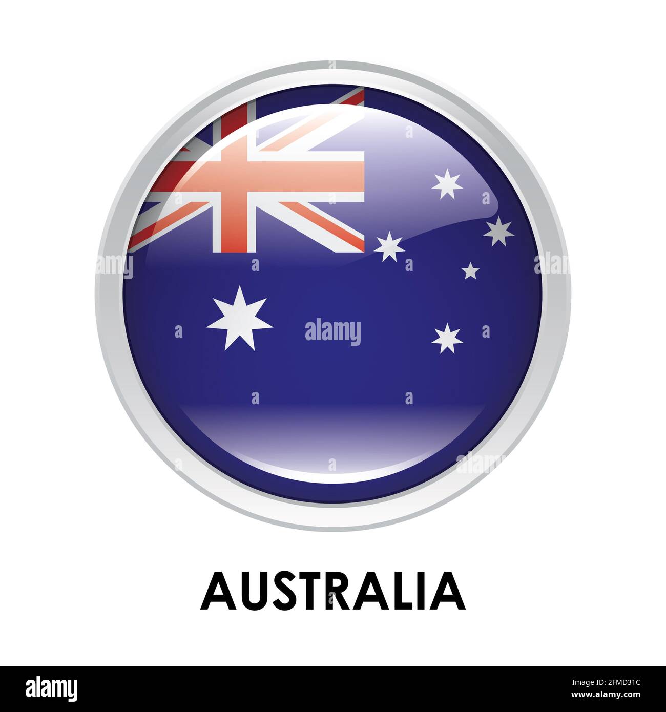Runde Flagge von Australien Stockfoto