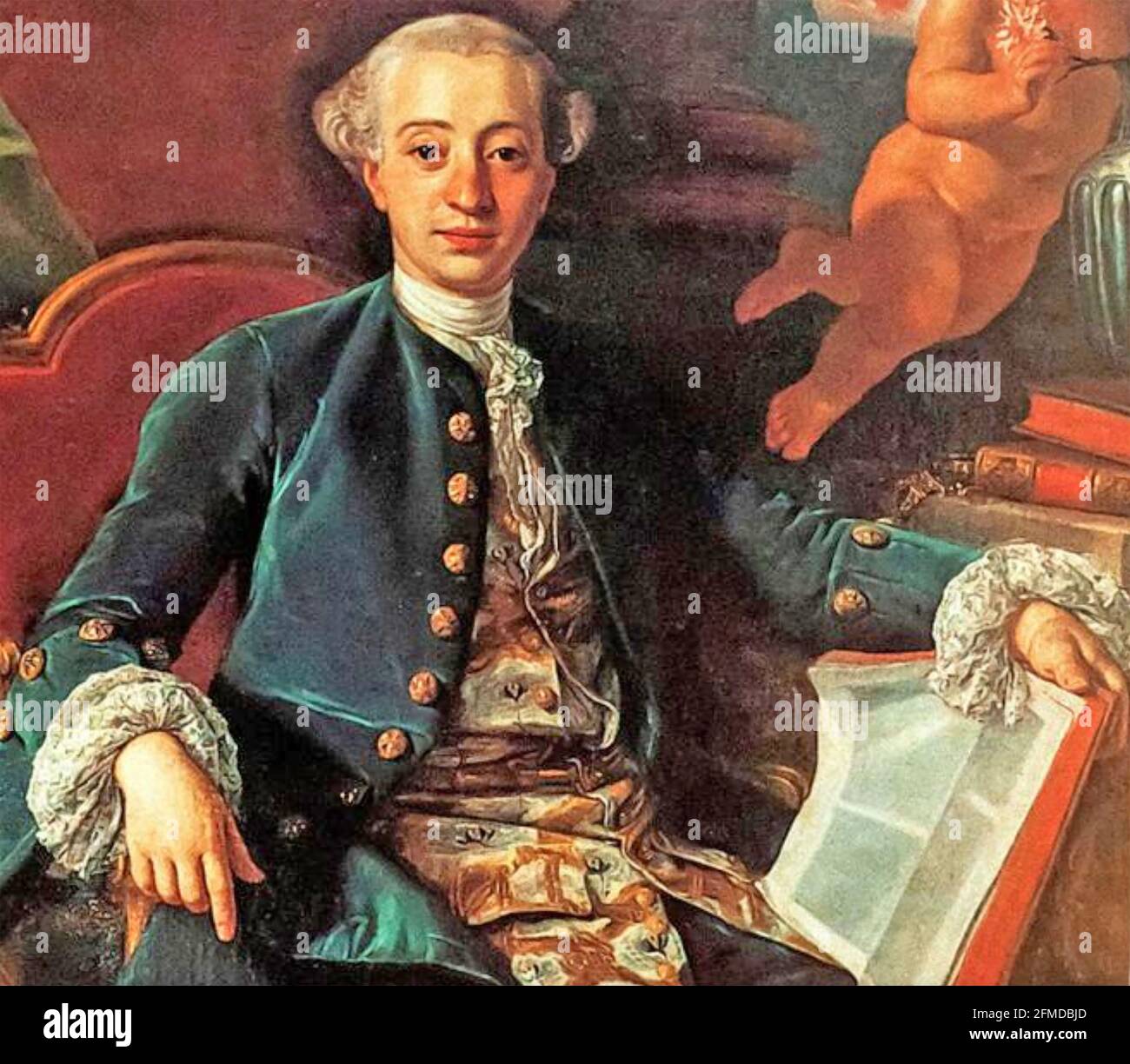 GIACOMO CASANOVA (1725-1798) italienischer Abenteurer, gemalt von Francesco Narici 1760 Stockfoto