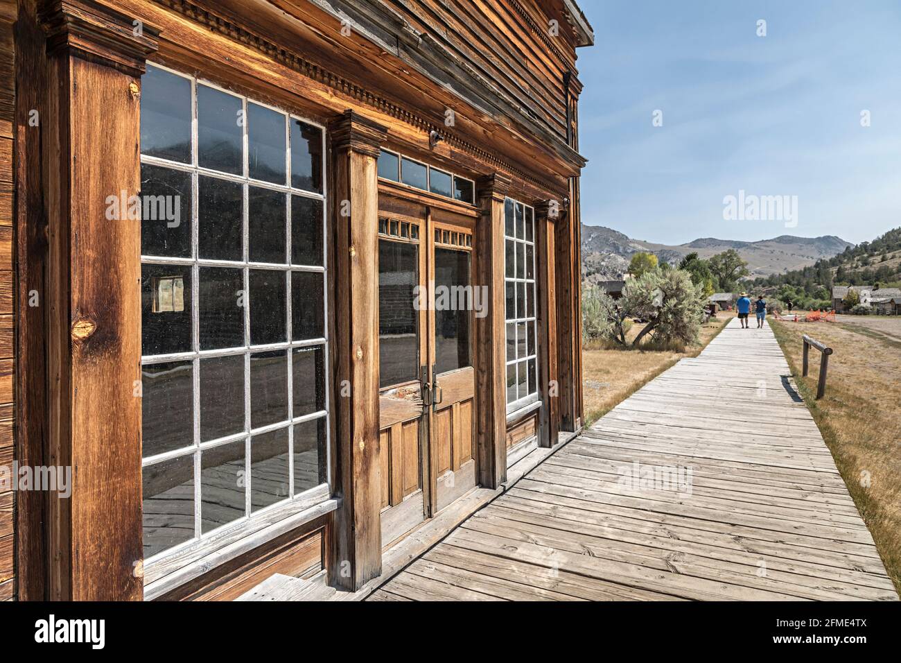 Boardwalk, Bannack Geisterstadt, Montana, USA Stockfoto