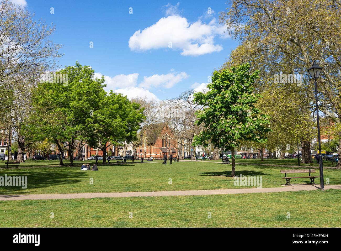 Parsons Green Park, Parsons Green, London Borough of Hammersmith and Fulham, Greater London, England, Vereinigtes Königreich Stockfoto
