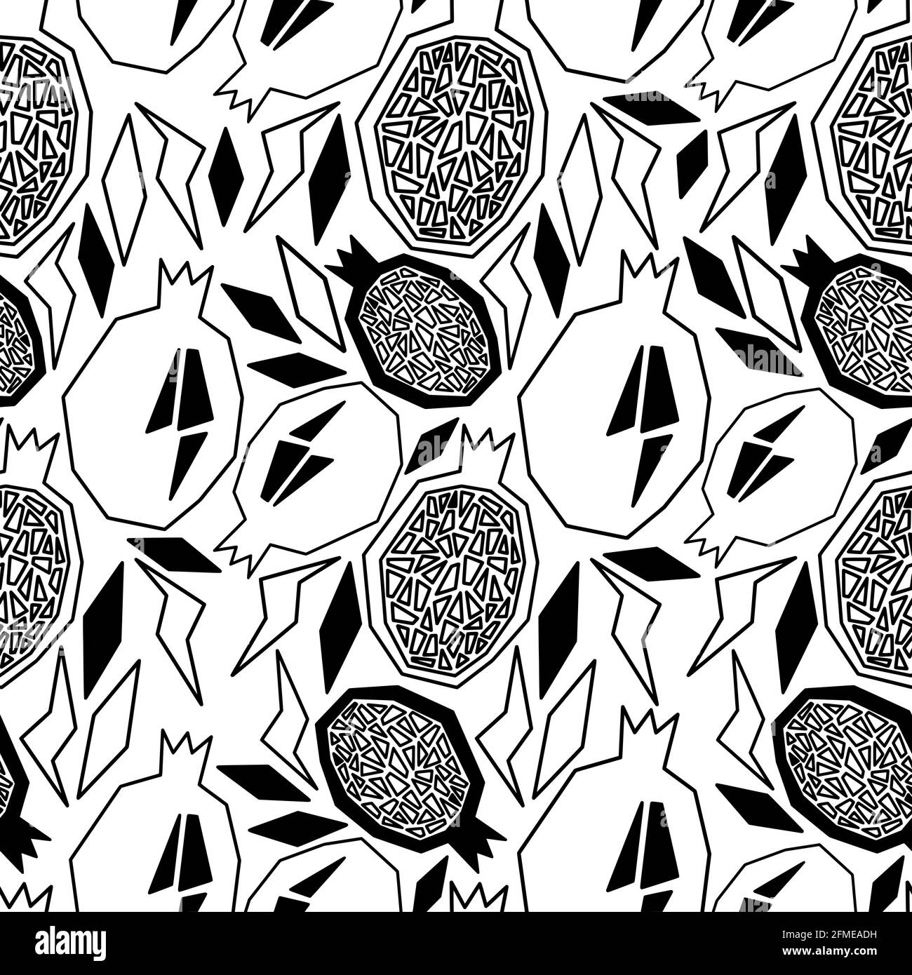 Nahtloses Muster mit Granatäpfeln. Rosh Hashanah Stock Vektor