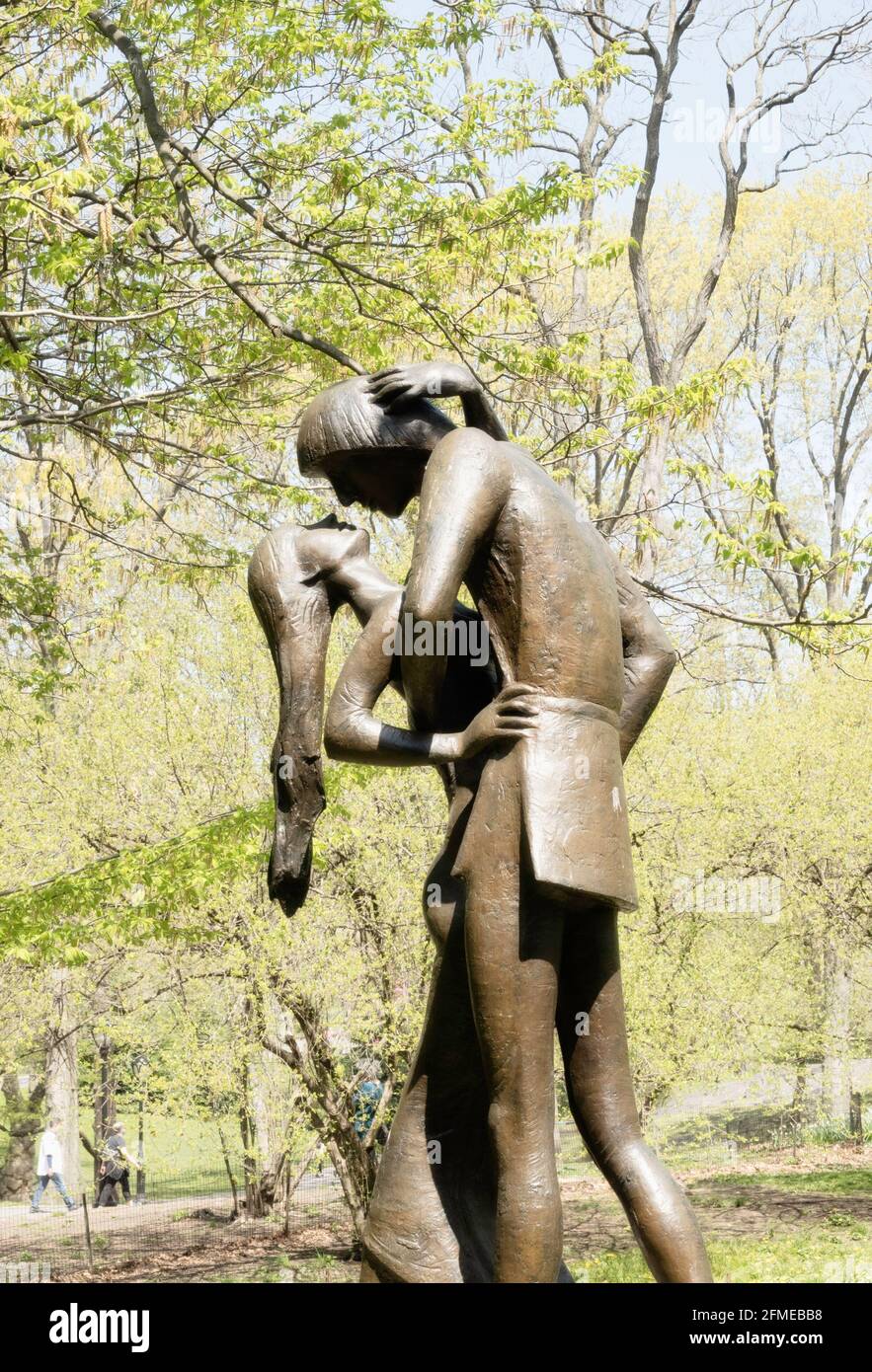 Romeo und Julia-Statue, das Delacorte Theater, Central Park, New York Stockfoto