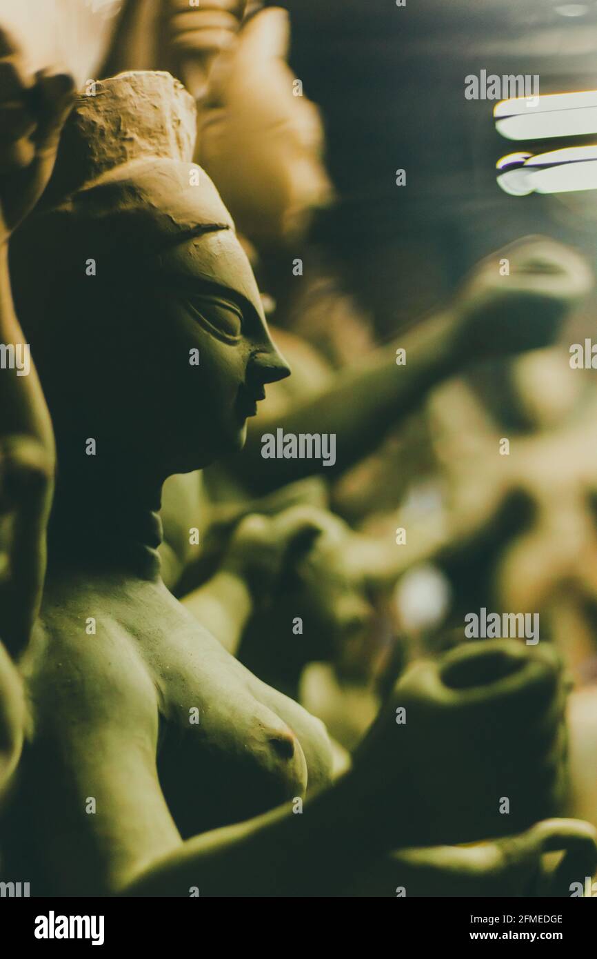 Foto von Durga Idol in Indien Stockfoto