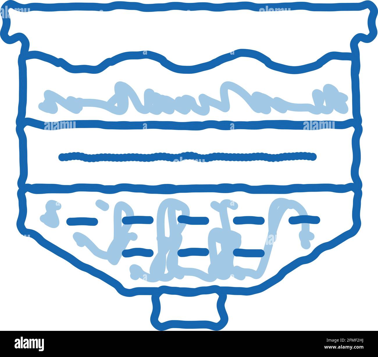 Tischgerät Wasseraufbereitung Doodle Symbol Handgezeichnete Illustration Stock Vektor