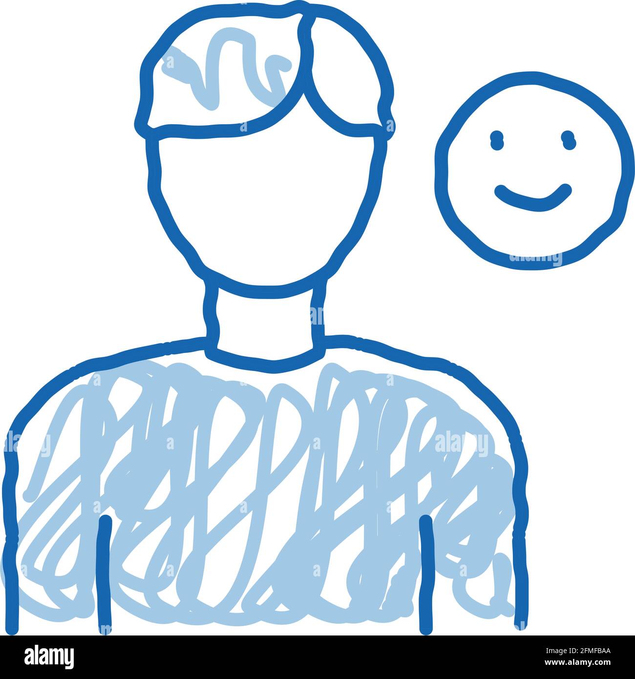Positive Mood Human Talent Doodle Icon Handgezeichnete Illustration Stock Vektor