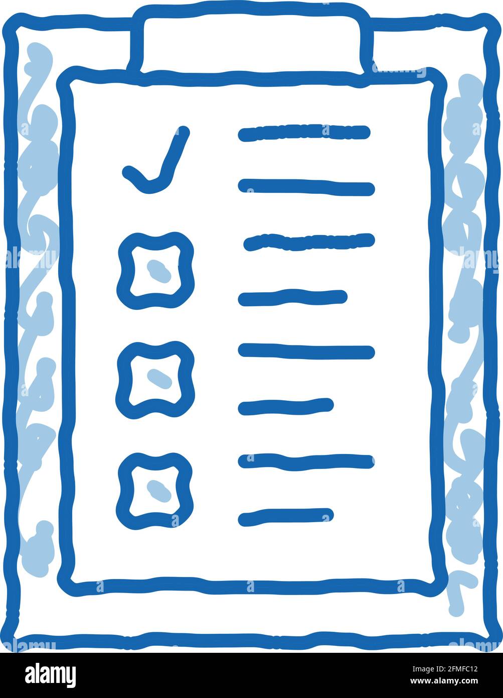 Stimmzettel Doodle-Symbol Handgezeichnete Illustration Stock Vektor