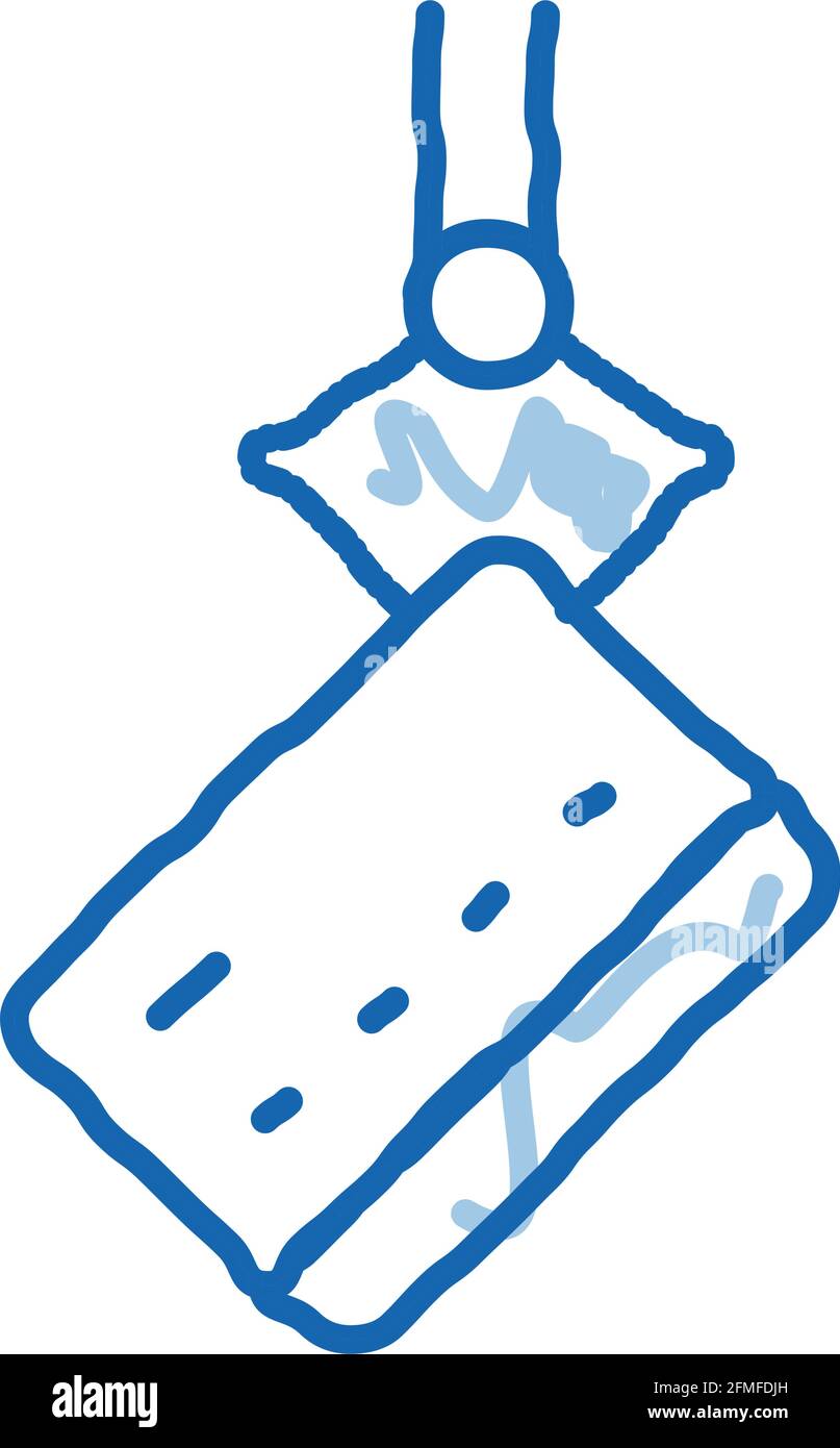 Kreditkartendiebstahl-Doodle-Symbol Handgezeichnete Illustration Stock Vektor