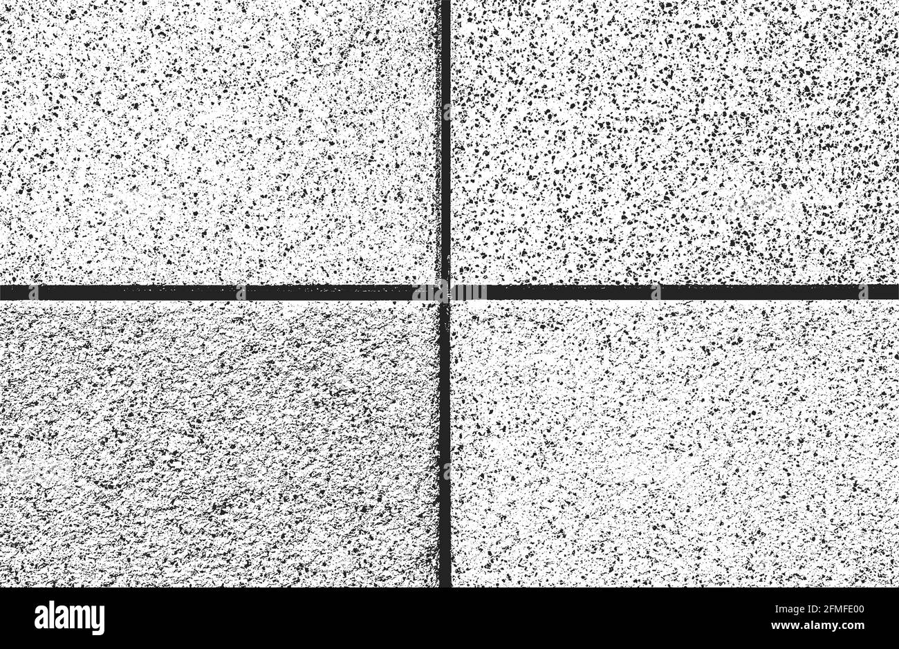 Verzweifelte Overlay-Textur von Bodenfliesen. Grunge Hintergrund. Abstrakte Halbton-Vektor-Illustration. Stock Vektor