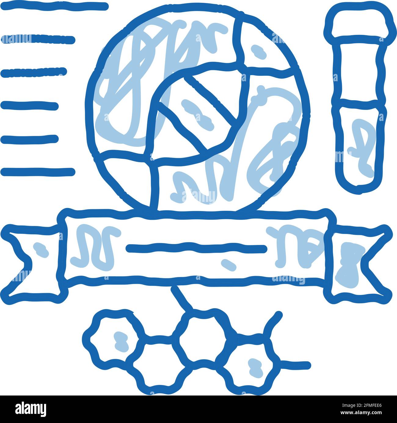 Chemie Fächer Graduation Doodle Icon Handgezeichnete Illustration Stock Vektor