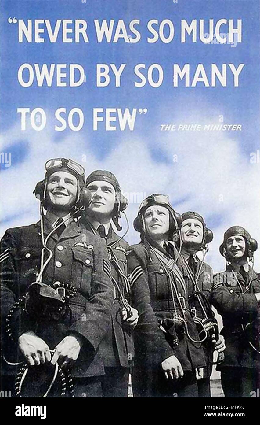 RAF Tribute Poster WW2 Stockfoto