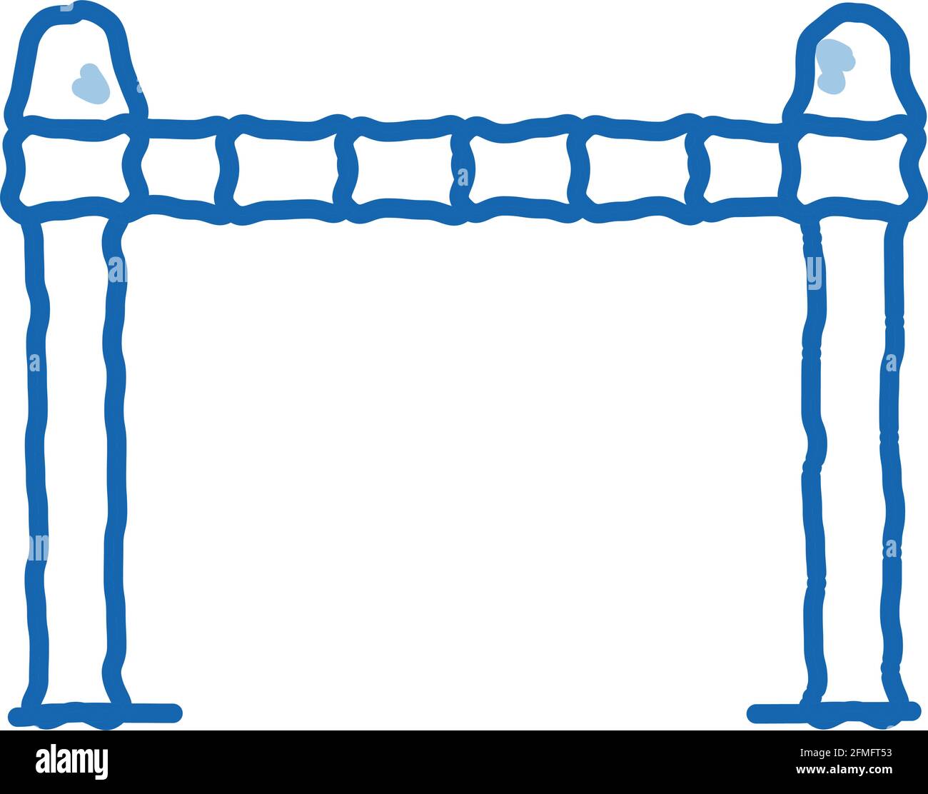 Police Enclosure Doodle Icon Handgezeichnete Illustration Stock Vektor