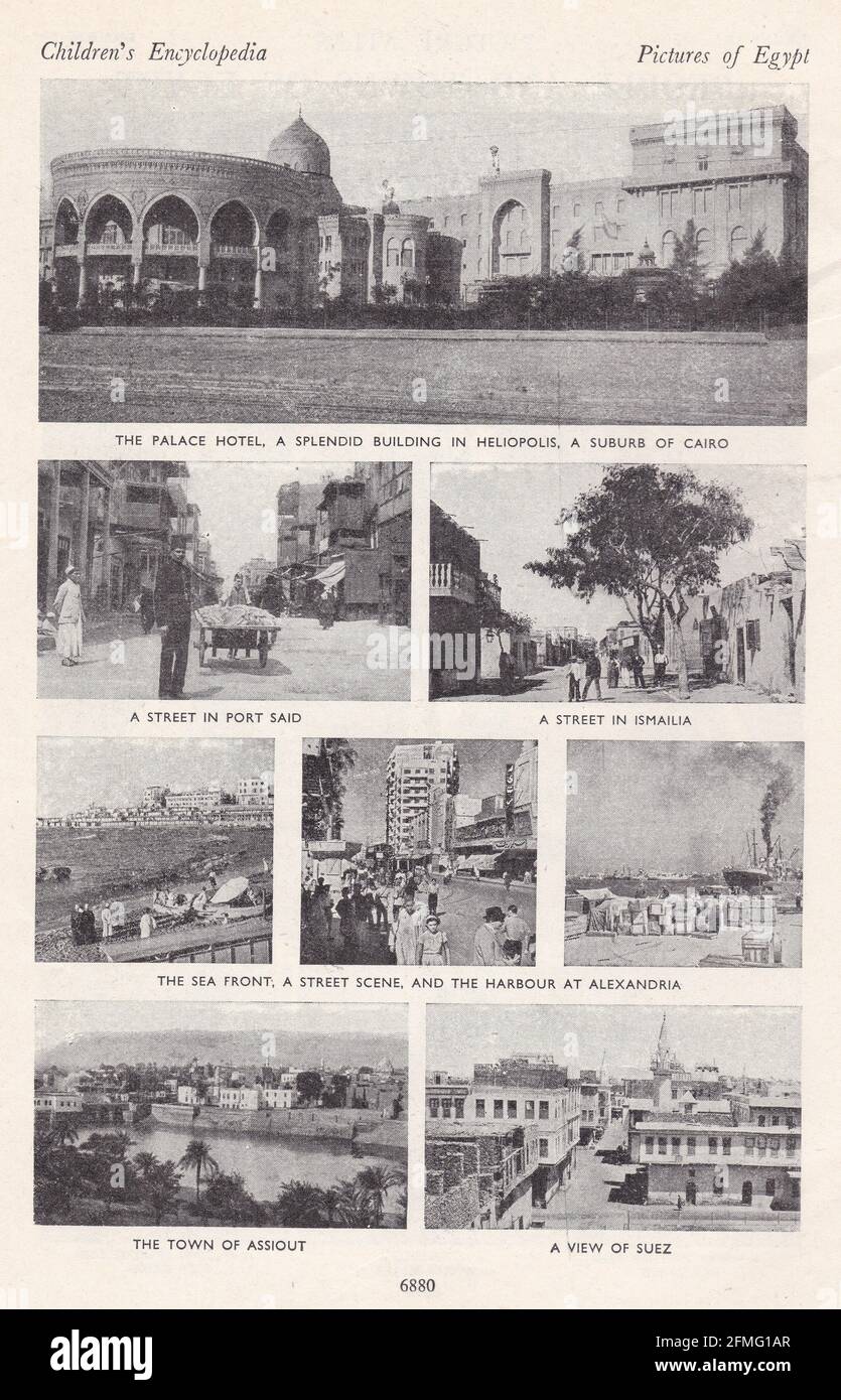 Vintage Schwarz-Weiß-Fotos von Ägypten 1940er Jahre. Stockfoto