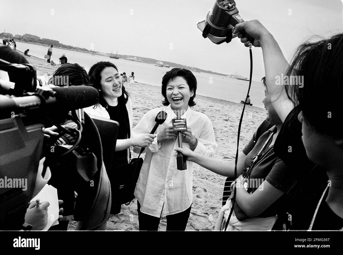 Yang Kuai Mei Schauspielerin in The Hole a Cannes Mai 1998 Wettbewerbsfilm Regie Tsai Ming-Liang A 1994 Venedig Gewinner des Goldenen Löwen Stockfoto