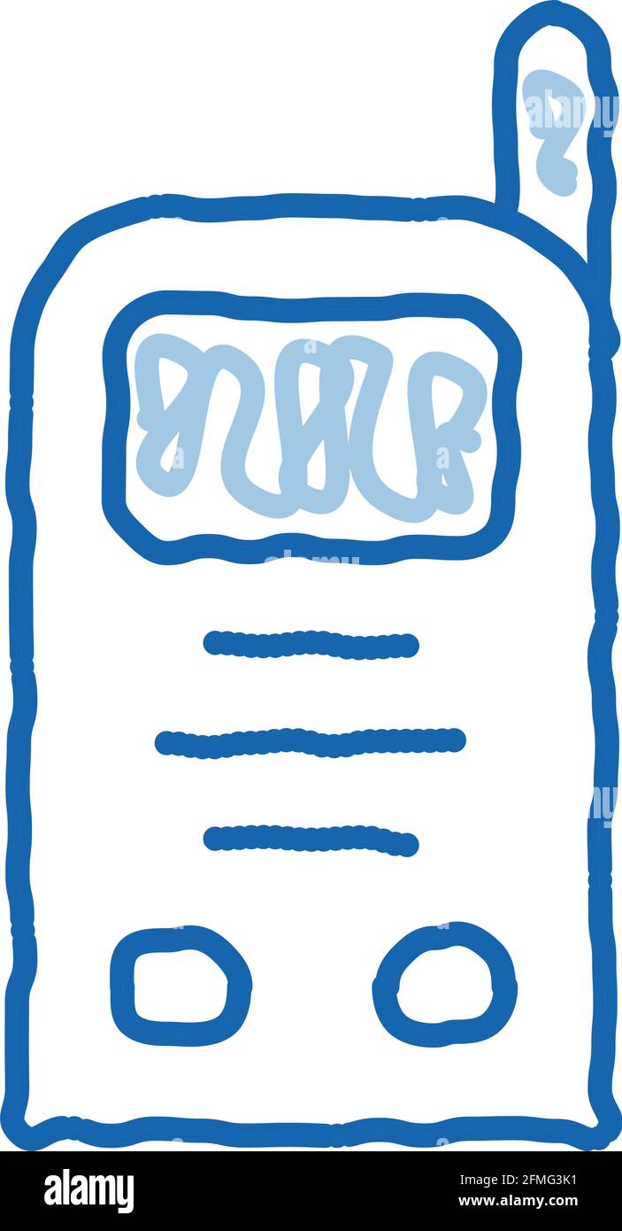 Babyphone-Doodle-Symbol Handgezeichnete Illustration Stock Vektor