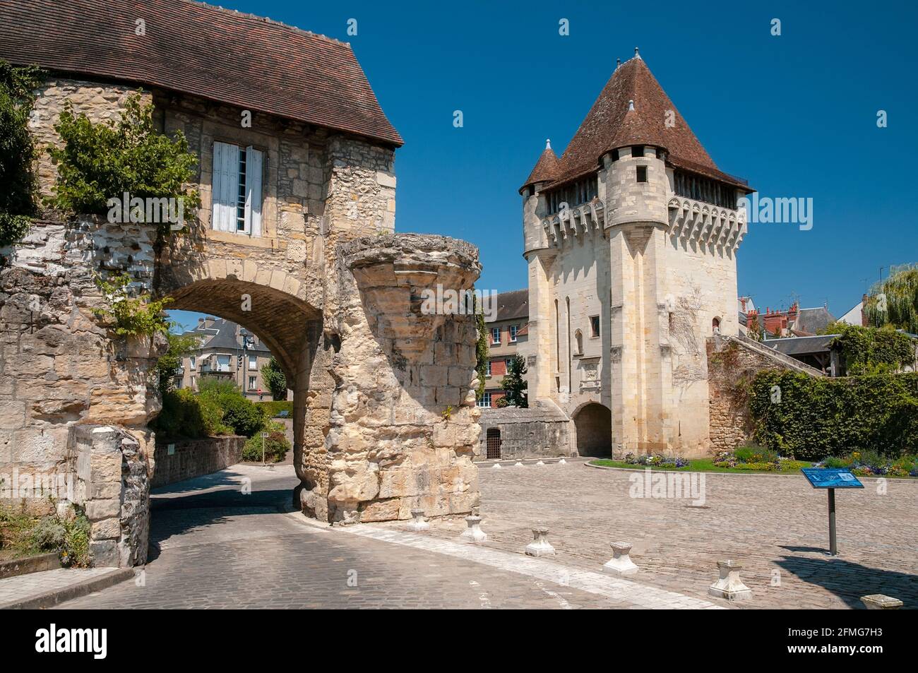 Porte du CrouxTurm in Nevers, Nievre (58), Burgund, Frankreich. Porte